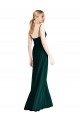 Wide V-Neck Long Spaghetti Strap Chiffon Bridesmaid Dress UK