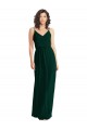 V-Neck Blouson Bodice Chiffon Maxi Bridesmaid Dress UK
