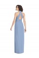 V-Neck Halter Back Straps Chiffon Formal Bridesmaid Dress UK