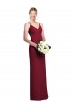 Full Length Draped Blouson Back Chiffon Maxi Bridesmaid Dress UK