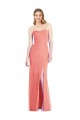 Strapless Chiffon Trumpet Bridesmaid Dress with Front Slit UK