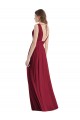 Plunge Deep V-Neckline Low Back Chiffon Bridesmaid Ress UK