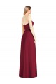 Strapless Notch Chiffon Maxi Bridesmaid Dress UK