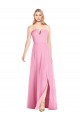 Strapless Notch Chiffon Maxi Bridesmaid Dress UK
