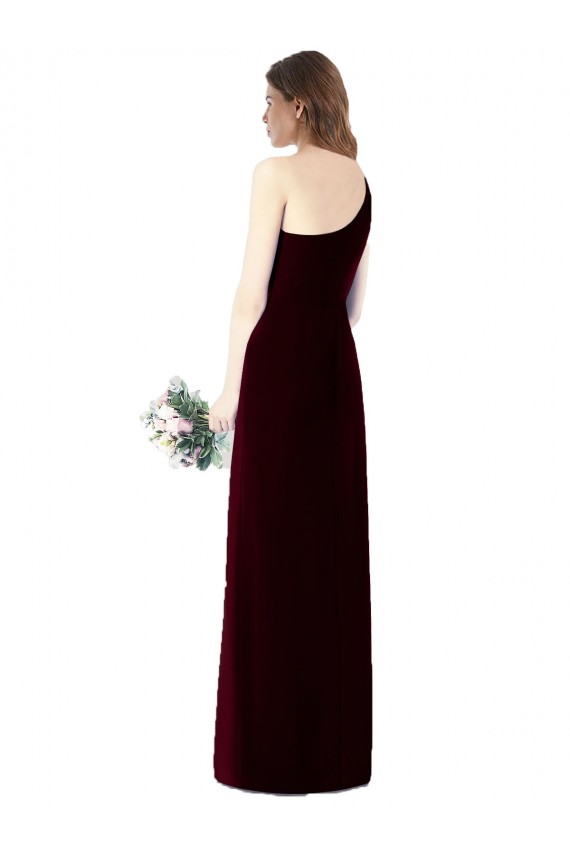 One Shoulder Chiffon Trumpet Bridesmaid Dress UK