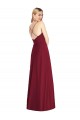 Criss Cross Back A-Line Chiffon Maxi Bridesmaid Dress UK