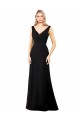 V-Neckline Chiffon Bridesmaid Dress / Prom Dress with Draped Bodice UK