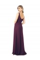 Long Chiffon Bridesmaid Dress with Front Bow UK