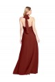 Slim High Neck Halter Fitted Open Back Chiffon Bridesmaid Dress / Prom Dress UK