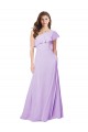 Draped One Shoulder Long Chiffon Bridesmaid Dress  UK