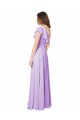 Draped One Shoulder Long Chiffon Bridesmaid Dress  UK