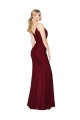 Floor Length High Neck Chiffon Bridesmaid Dress / Formal Prom Dress with Side Slit UK