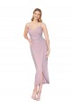 Short Knee Length Chiffon Wrap Bridesmaid Dress / Cocktail Prom Dress with Straps UK