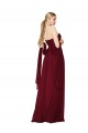Draped Strapless Long A-Line Chiffon Bridesmaid Dress / Formal Prom Dress UK