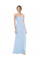 Strapless Sweetheart Maxi Bridesmaid Dress with Pleated Front Slit UK