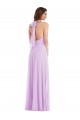 High Neck Halter Backless Maxi Bridesmaid Dress UK