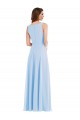 Deep V-Neck Chiffon Maxi Bridesmaid Dress UK