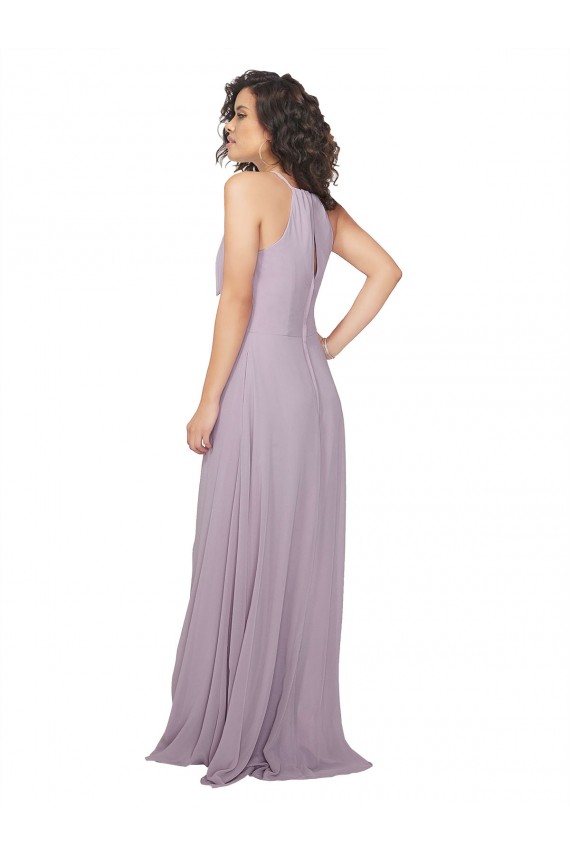 Halter Neck Bridesmaid Dress with Bow UK