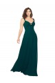 Tied Bodice Sweetheart V-Neck Chiffon Bridesmaid Dress UK