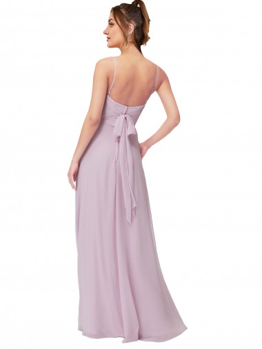 Sweetheart Tie-Back Chiffon Bridesmaid Dress UK