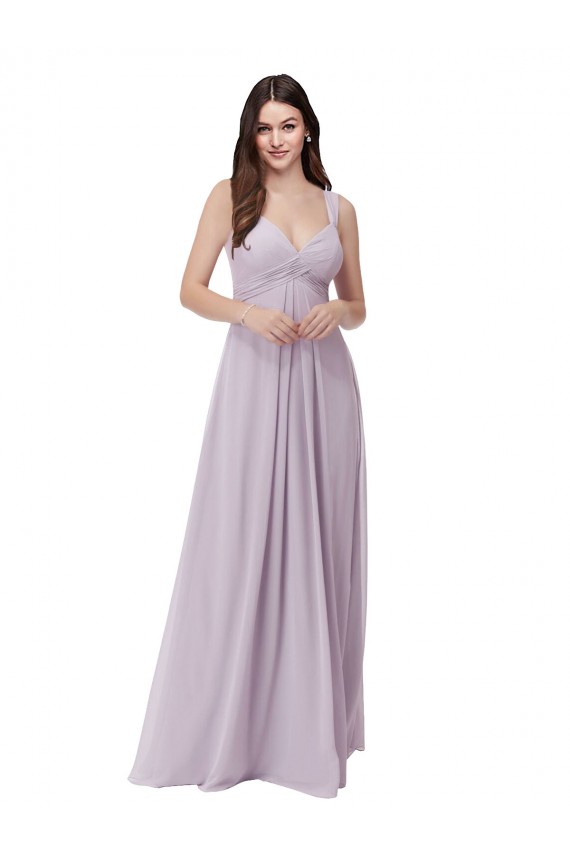Draped Chiffon Bridesmaid Dress with Sash UK