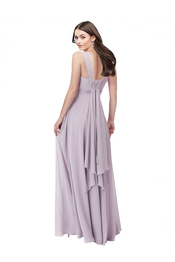Draped Chiffon Bridesmaid Dress with Sash UK