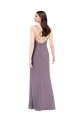 Simple Floor-Length Chiffon Formal Bridesmaid Dress with Criss-Cross Back UK