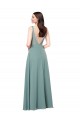 Long Chiffon Formal Bridesmaid Dress with Open Back UK