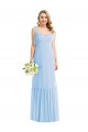 Tie Shoulder Bustier Bodice Ruffle Hem Maxi Bridesmaid Dress UK