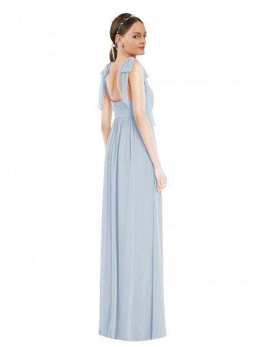Tie Shoulder Empire Waist Maxi Bridesmaid Dress UK