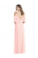 Cold Shoulder Draped Wrap Maxi Bridesmaid Dress UK