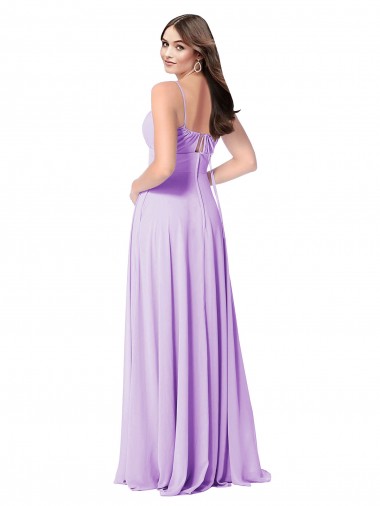 Chiffon A-Line Chiffon Bridesmaids Dress with Ruched Bodice UK