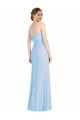 Strapless Trumpet Chiffon Formal Bridesmaid Dress with Thigh high Slit UK