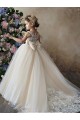 Champagne Ball Gown Sweetheart Chapel Train Sleeveless Flower Girl Dress UK