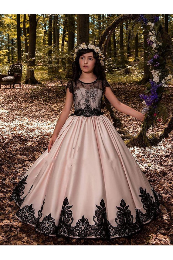 Ivory Ball Gown Sweetheart Neck Sleeveless Flower Girl Dress UK