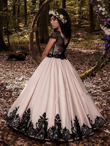 Ivory Ball Gown Sweetheart Neck Sleeveless Flower Girl Dress UK