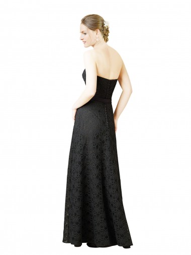 Strapless Lace Bridesmaid Dress with Sweetheart Neckline UK