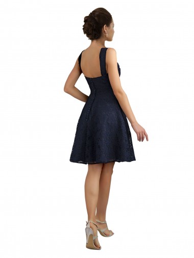 Lace Bridesmaid Dress / Cocktail Dress with Sweetheart Neckline and Button Back Detail UK
