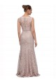 Long Sleeveless All Lace Bridesmaid Dress / Prom Dress with Scoop Neckline UK