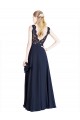 Bateaux Neckline A-Line Lace Bridesmaid Dress / Prom Dress with Top Nude Layer UK