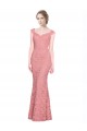 Sweetheart Mermaid Long Lace Bridesmaid Dress / Prom Dress with Wide Straps UK