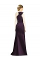 Full Length One Shoulder Satin Bridesmaid Dress with Bow Shoulder Detail UK