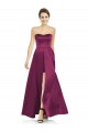 Full Length Strapless Long Satin Bridesmaid Dress with Sweetheart Neckline UK