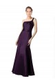 Long Ruched Neckline One Shoulder Satin Bridesmaid Dress / Prom Dress UK