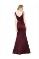 Figure Shaping Formal Satin Bridesmaid Dress / Prom Dress with Structured Pleats UK