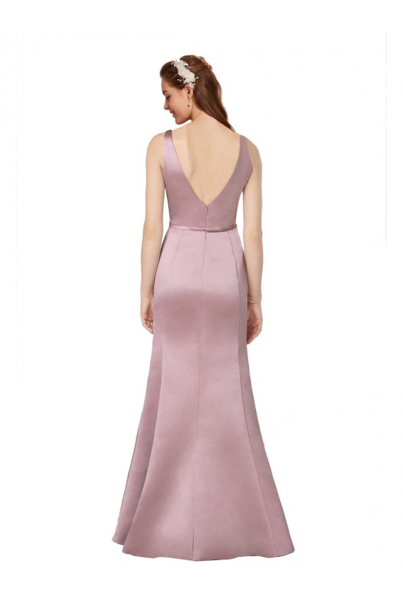 Sexy Formal Satin Bridesmaid Dress / Prom Dress with Side Cutouts UK