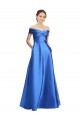 Sleeveless Off the Shoulder Ball Gown Formal Satin Bridesmaid Dress / Prom Dress UK