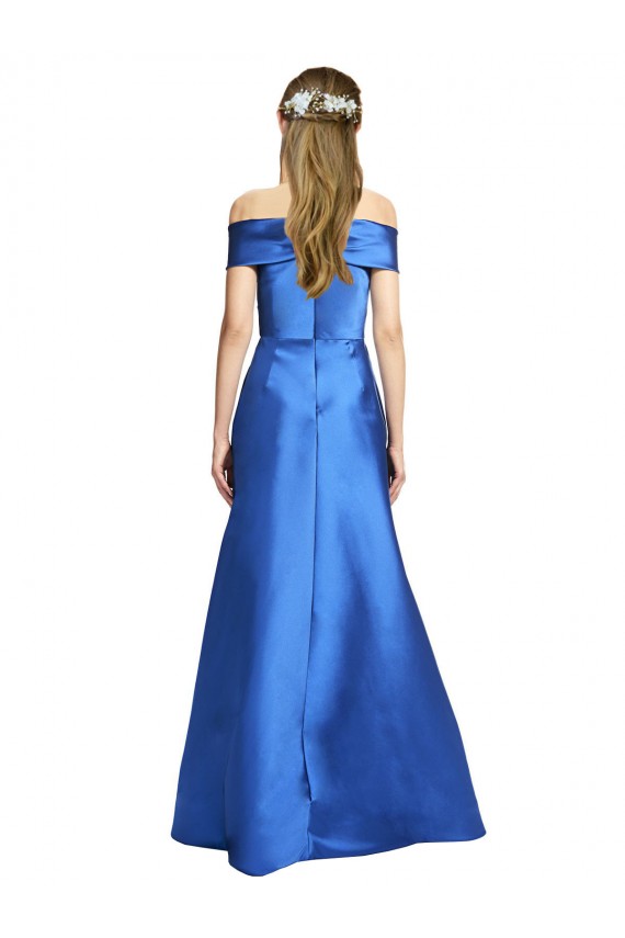 Sleeveless Off the Shoulder Ball Gown Formal Satin Bridesmaid Dress / Prom Dress UK