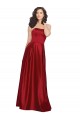 Strapless Satin Bridesmaids Dress with Beaded Pocket and Soft Pleating UK