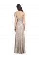 V-Neck Fully Sequin Formal Bridesmaid Dress / Prom Dress with V-Back and Front Slit UK